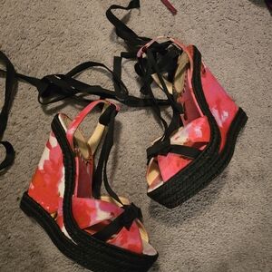 CHRISTIAN LOUBOUTIN Isabelle Espadrille wedge 140 
Size 39